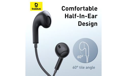 Baseus Type-C Earphone Encok CZ17 Semi-In-Ear Wired