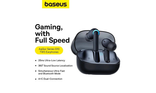 Baseus AeQur G10 Gaming TWS ANC 4-Mic True Wireless Earphones