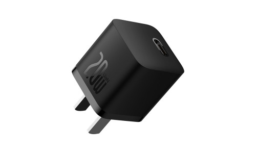 Baseus GaN5 20W Fast Charger for iPhone – Type-C to Lightning (1m) – Black