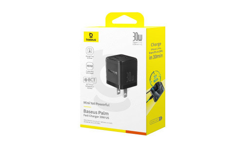 Baseus Charger Set Palm Series 30W Dual Output PD Fast Charger with 60W Type-C Cable