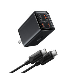Baseus GaN6 Pro 65W Fast Charger with 2x USB-A & 2x Type-C Ports + 100W Type-C Cable