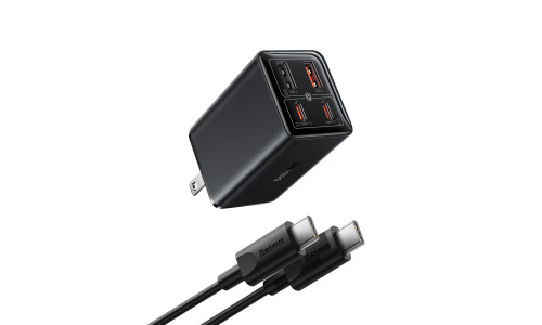 Baseus GaN6 Pro 65W Fast Charger with 2x USB-A & 2x Type-C Ports + 100W Type-C Cable