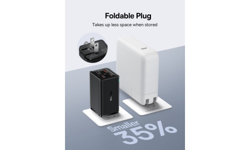 Baseus GaN6 Pro 65W Fast Charger with 2x USB-A & 2x Type-C Ports + 100W Type-C Cable