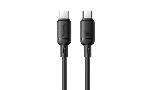 Baseus Silky Series 100W Fast Charging Cable Type-C to Type-C 1m – Cluster Black