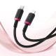 Baseus Dura Series 20W Fast Charging Cable Type-C to Lightning 1m – Red+Black