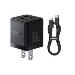 Baseus Charger Set Palm Series 30W Dual Output PD Fast Charger with 60W Type-C Cable