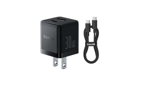 Baseus Charger Set Palm Series 30W Dual Output PD Fast Charger with 60W Type-C Cable