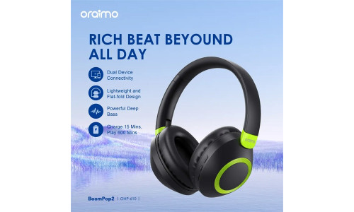 oraimo BoomPop 2 ENC Over-Ear Wireless Headphones – OHP-610