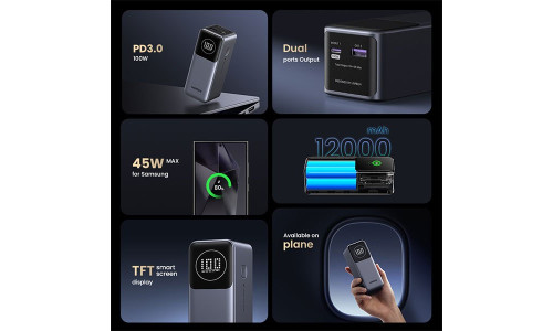 UGREEN PB724 (35526B) 12000mAh 100W Fast Charging Power Bank