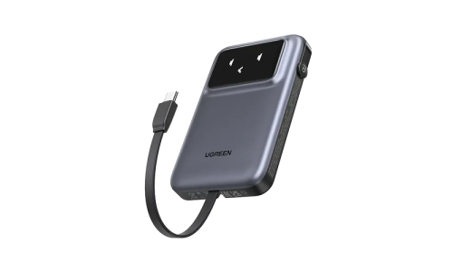  UGREEN PB511 (35603B) 30W 10000mAh Power Bank with Built-in Cable - Black
