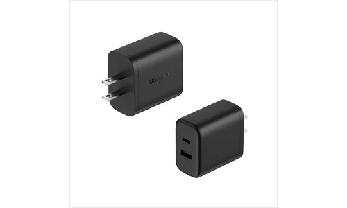 UGREEN X227 20W Dual-Port USB-C & USB-A GaN Fast Charger – US Plug