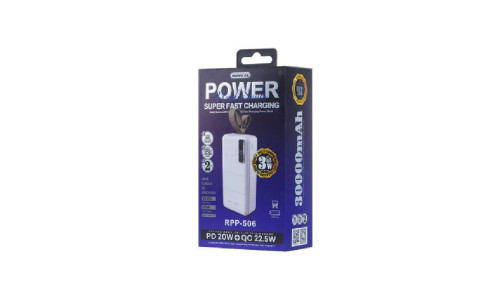 REMAX RPP-506 NOAH SERIES 30000mAh PD20W+ QC22.5W PD+QC Fast Charging Power Bank