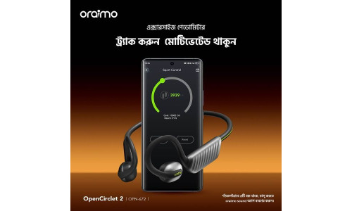 oraimo OpenCirclet 2 IPX5 Steps Tracking Open-Ear Headphones